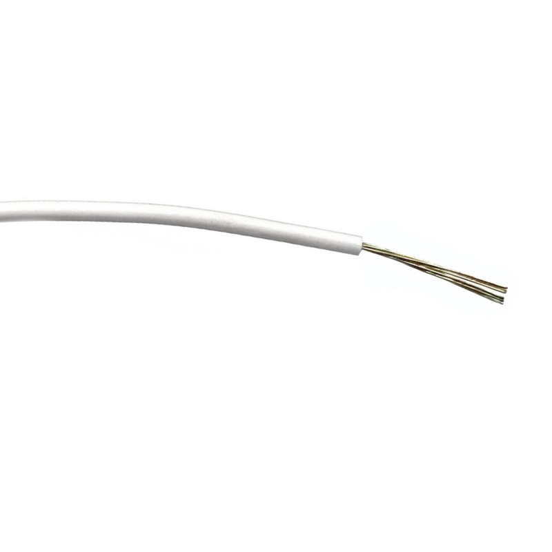 1 Reel of 100 - RS PRO White 0.2 mm² Hook Up Wire, 24 AWG, 7/0.2 mm, 100m, PVC Insulation