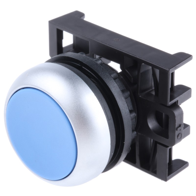 1 pcs - Eaton RMQ Titan M22 Series Blue Momentary Push Button Head, 22mm Cutout, IP69K