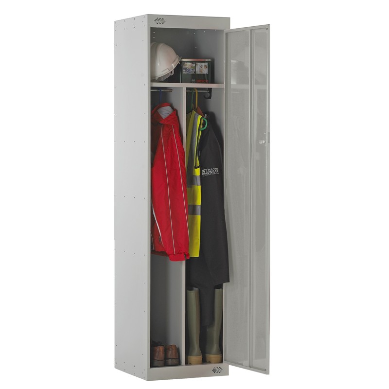 1 Kit - 1 Door Steel Grey Locker, 1800 mm x 450 mm x 450mm