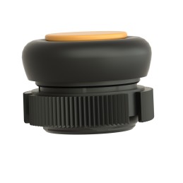 1 pcs - Schneider Electric Harmony XAC Series Yellow Front Mounting Push Button Head, 22mm Cutout, IP69