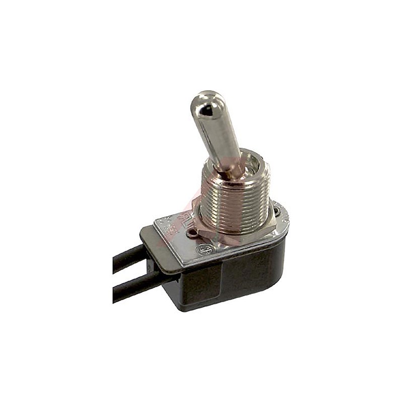 1 pcs - Carling Technologies Toggle Switch, Panel Mount, On-Off, SPST, Lead Wire Terminal, 250V ac