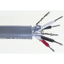 1 Reel of 100 M - RS PRO Multicore Data Cable, 2 Pairs, 0.22 mm², 4 Cores, 24 AWG, Screened, 100m, Grey Sheath