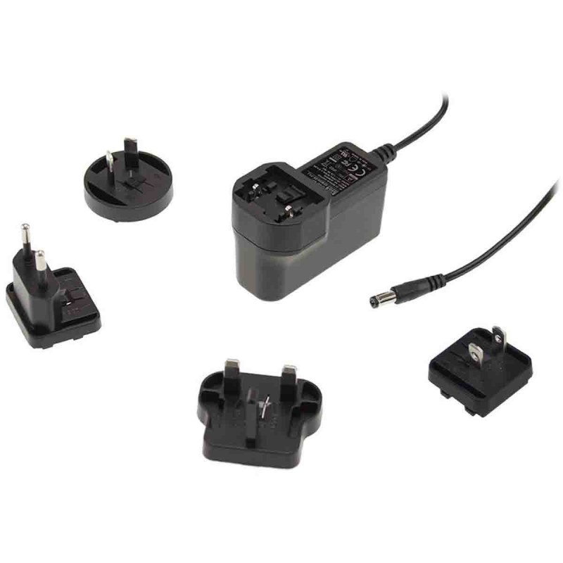 1 pcs - MEAN WELL 6W Plug-In AC/DC Adapter 5V dc Output, 1.2A Output