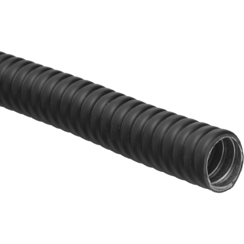 1 Reel of 30 M - RS PRO Flexible Conduit, 25mm Nominal Diameter, Galvanised Steel, Black