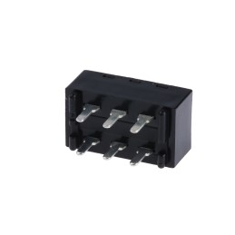 1 pcs - C & K Through Hole Slide Switch DPDT Maintained, Momentary 4 A @ 125 V ac Slide