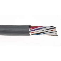 1 Reel of 30 M - Alpha Wire Alpha Essentials Control Cable, 12 Cores, 0.35 mm², Screened, 30m, Grey PVC Sheath, 22 AWG