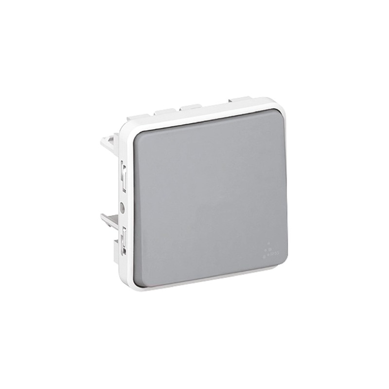 1 pcs - Legrand Grey Outdoor Light Switch, Plexo