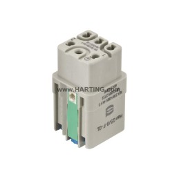 1 pcs - HARTING Heavy Duty Power Connector Insert, 16A, Female, Han Q Series, 5 Contacts