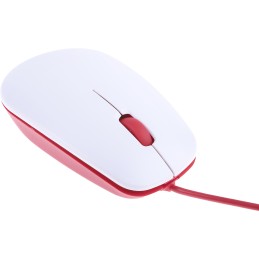 1 pcs - Raspberry Pi Red, White Raspberry Pi Mouse