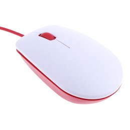 1 pcs - Raspberry Pi Red, White Raspberry Pi Mouse