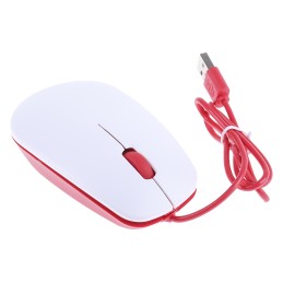 1 pcs - Raspberry Pi Red, White Raspberry Pi Mouse