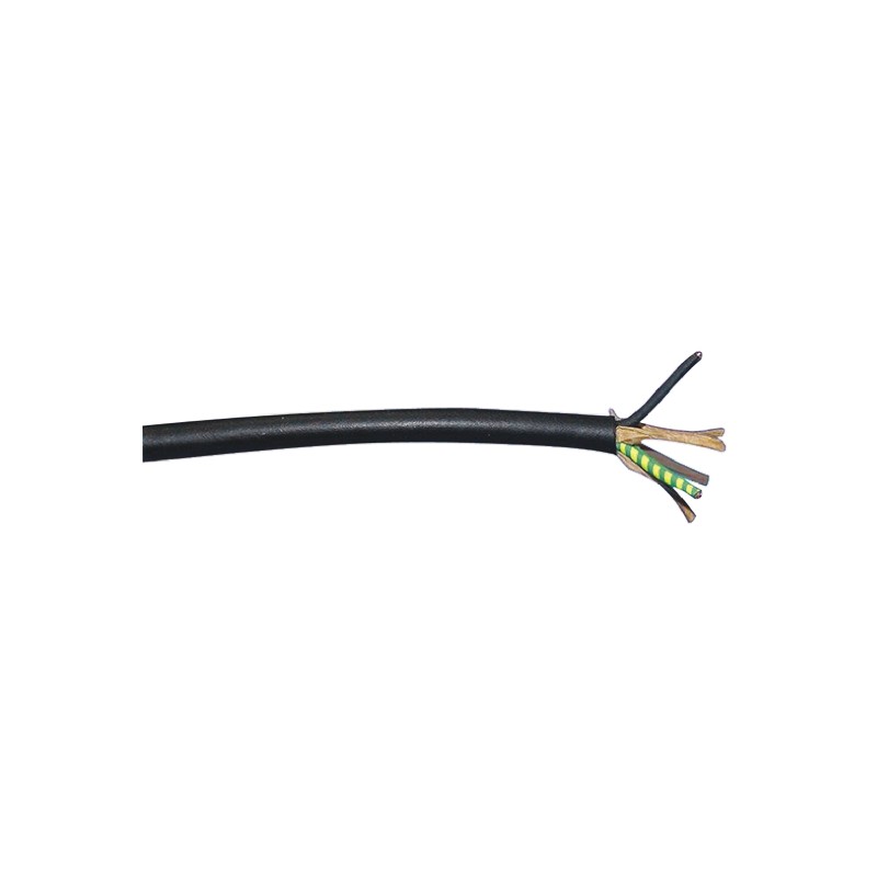 1 Reel of 76 M - Alpha Wire 3 Core Power Cable, 0.82 mm², 76m, Black PVC Sheath, SJT, 300 V