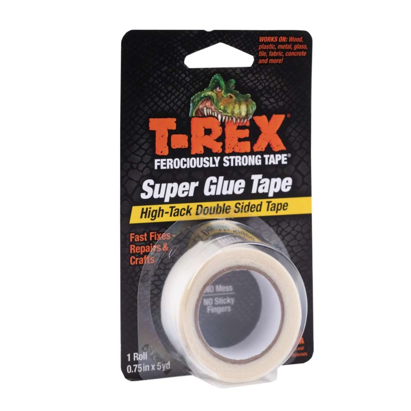1 pcs - T-REX Double Sided Series 286853 Transparent Double Sided Polyester Tape, 0.127mm Thick, Paper Backing, 19mm x 4.5m