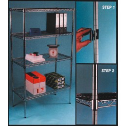 1 Lot of 4 - RS PRO Steel Wire Shelving Wire Shelf, 915mm x 460mm