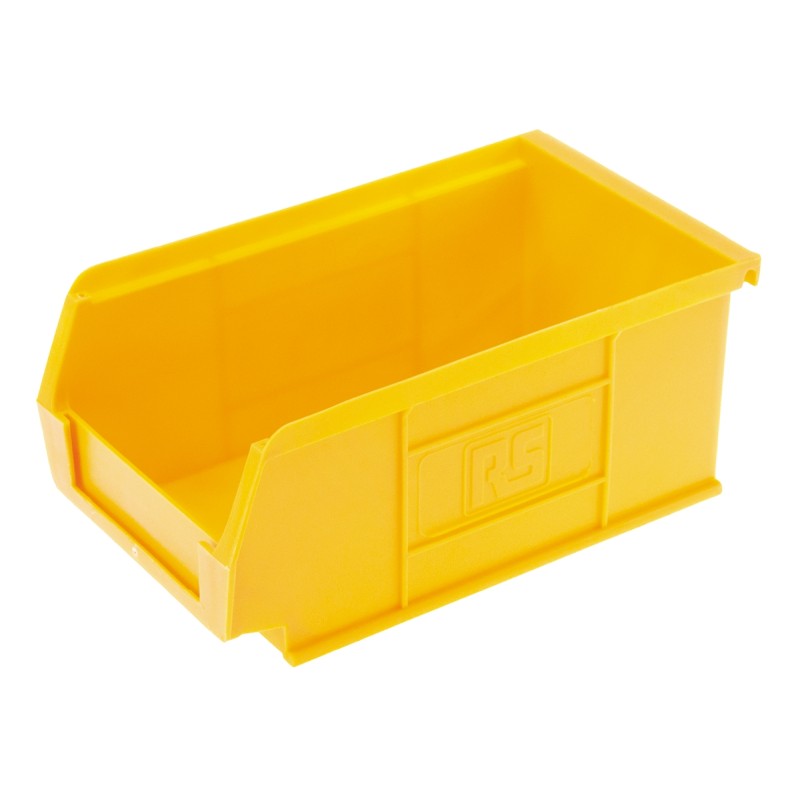1 Pack of 10 - RS PRO PP Storage Bin, 76mm x 101mm, Yellow