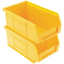 1 Pack of 10 - RS PRO PP Storage Bin, 76mm x 101mm, Yellow