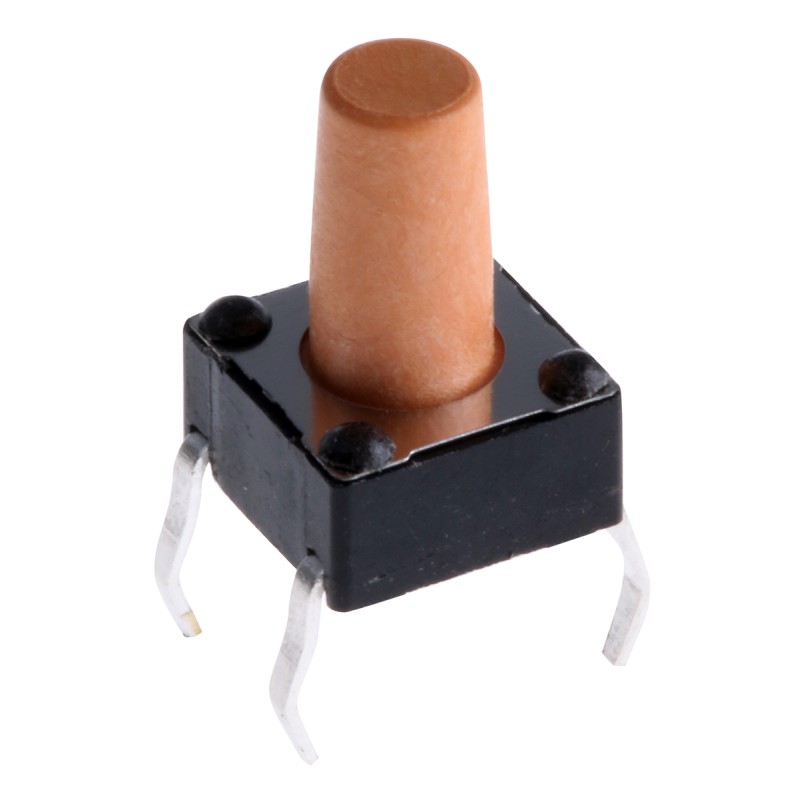 1 pcs - Pink Tactile Switch, SPST 50 mA @ 12 V dc 6.1mm Through Hole