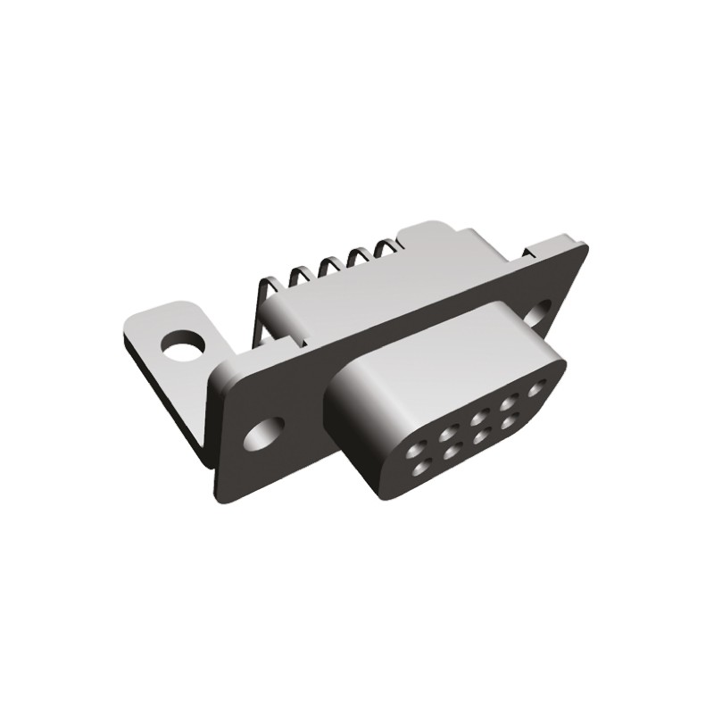 1 pcs - TE Connectivity Amplimite HD-20 9 Way Right Angle Through Hole D-sub Connector Socket, 2.74mm Pitch