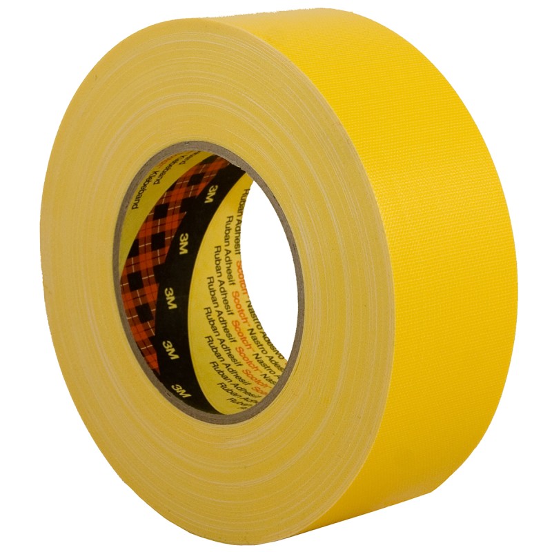 1 pcs - 3M Scotch 389 Duct Tape, 50m x 25mm, Yellow, PE Coated Finish