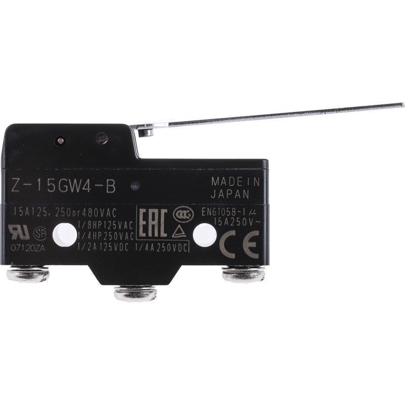1 pcs - Omron Lever Limit Switch, NO/NC, IP00, SPDT, Thermosetting Resin Housing, 500V ac Max, 15A Max