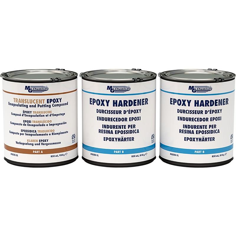 1 pcs - MG Chemicals 832C-3L Translucent Epoxy Epoxy Resin Adhesive 3 L