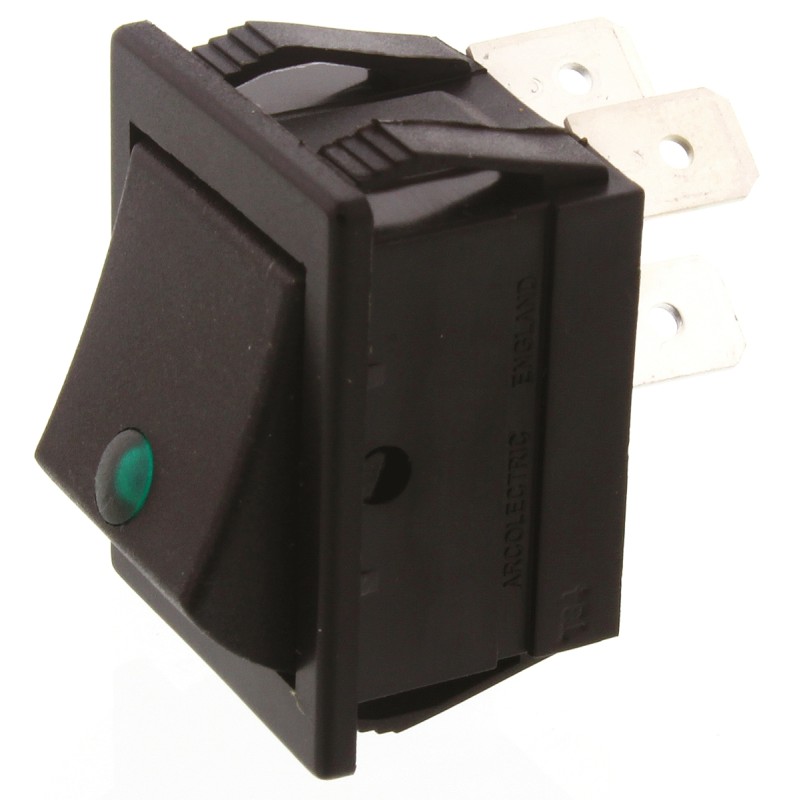 1 pcs - Arcolectric (Bulgin) Ltd DPST, On-Off Rocker Switch Panel Mount