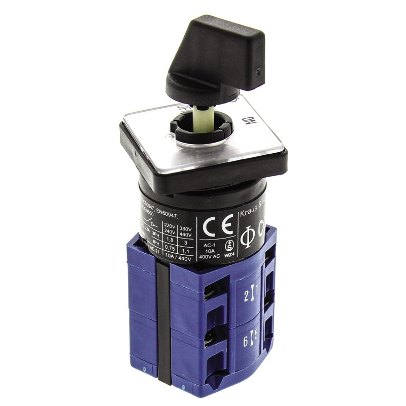1 pcs - Kraus & Naimer, 3P 2 Position On-Off Cam Switch, 10A
