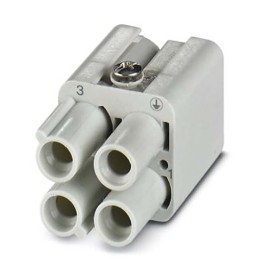 1 pcs - Phoenix Contact Heavy Duty Power Connector Insert, 40A, Female, HC Series, 3 + PE Contacts