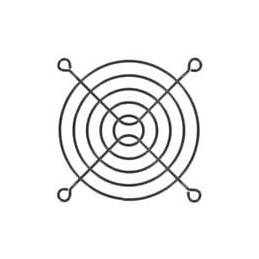 10 pcs : 08172-02 - Fan Filters & Accessories 80mm Wire Form Fan Guard, Black E.D. Finish
