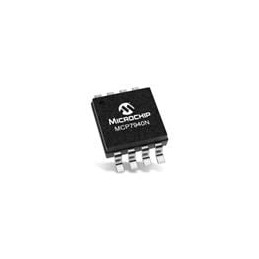10 pcs : MCP79402-I/MS - Real Time Clock I2C GP RTCC 64B SRAM EUI-64
