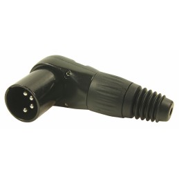 1 pcs - RS PRO Cable Mount, Chassis Mount XLR Connector, Right Angled, Male, 50 V, 4 Way