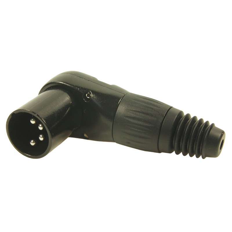 1 pcs - RS PRO Cable Mount, Chassis Mount XLR Connector, Right Angled, Male, 50 V, 4 Way