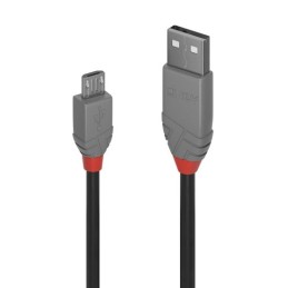 1 pcs - Lindy Electronics USB 2.0 Cable, Male USB A to Male Micro USB B Cable, 200mm
