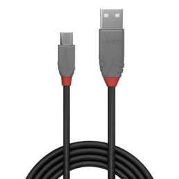 1 pcs - Lindy Electronics USB 2.0 Cable, Male USB A to Male Micro USB B Cable, 200mm