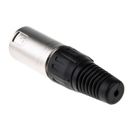 1 pcs - RS PRO Cable Mount XLR Connector, Male, 250 V ac, 4 Way, Silver Plating