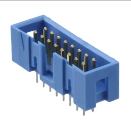 1 pcs - TE Connectivity AMP-LATCH Series Right Angle Through Hole PCB Header, 14 Contact(s), 2.54mm Pitch, 2 Row(s), Shrouded