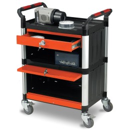 1 pcs - RS PRO 3 Shelf Aluminium Trolley, 630 x 424mm, 150kg Load