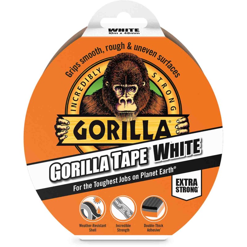 1 pcs - GORILLA GLUE EUROPE LTD Duct Tape, 8.2m x 48mm, White