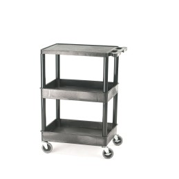 1 pcs - RS PRO 3 Shelf PE Trolley Trolley, 610 x 460 x 970mm, 150kg Load