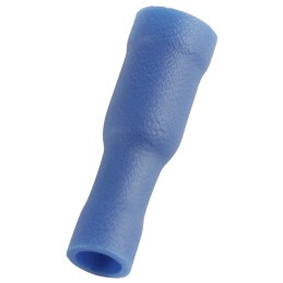 100 pcs - RS PRO Blue Insulated Female Spade Connector, Receptacle, 0.4 x 3.9mm Tab Size, 1.5mm² to 2.5mm²