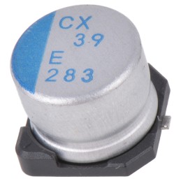 1 pcs - Nichicon 39μF Surface Mount Polymer Capacitor, 25V dc