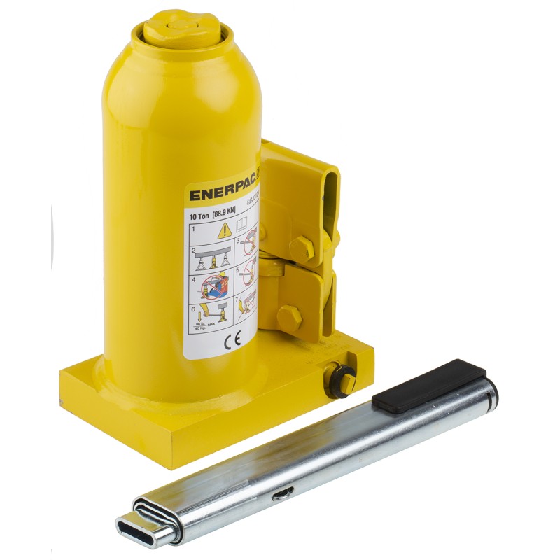 1 pcs - Enerpac Bottle Jack, 10tonne Maximum Load, 219mm - 444mm Maximum Range
