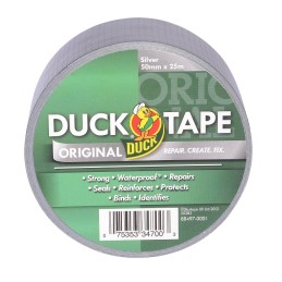 1 pcs - DUCK TAPE Duck Tape 222225 Duct Tape, 25m x 50mm, Silver, Gloss Finish