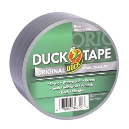 1 pcs - DUCK TAPE Duck Tape 222225 Duct Tape, 25m x 50mm, Silver, Gloss Finish