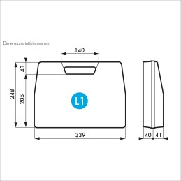1 pcs - Gard Plasticases Rétro Plastic Equipment case, 349 x 264 x 86mm