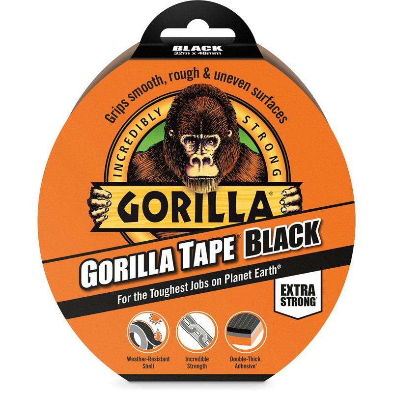 1 pcs - GORILLA GLUE EUROPE LTD Duct Tape, 32m x 48mm, Black