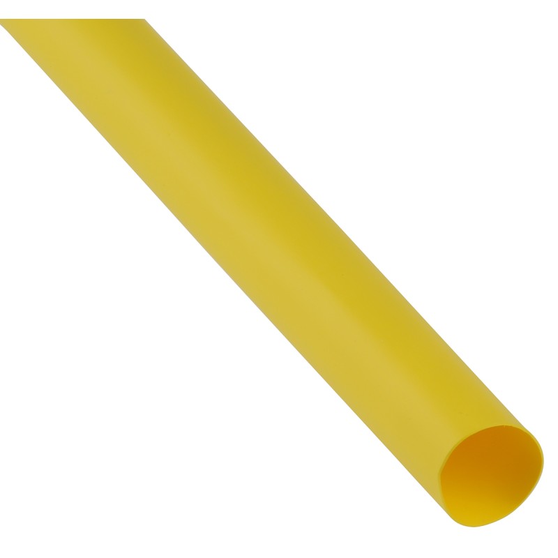 1 pcs - TE Connectivity Heat Shrink Tubing, Yellow 12.7mm Sleeve Dia. x 1.2m Length 2:1 Ratio, RNF-100 Series