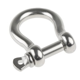 1 pcs - RS PRO Bow Shackle, Stainless Steel, 0.4t