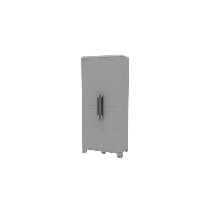 1 pcs - RS PRO 2 Door Plastic Lockable Floor Standing Storage Cabinet, 780 x 430 x 1840mm