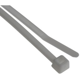1 Bag of 100 - HellermannTyton Cable Tie, 100mm x 2.5 mm, White Polyamide 6.6 (PA66), Pk-100